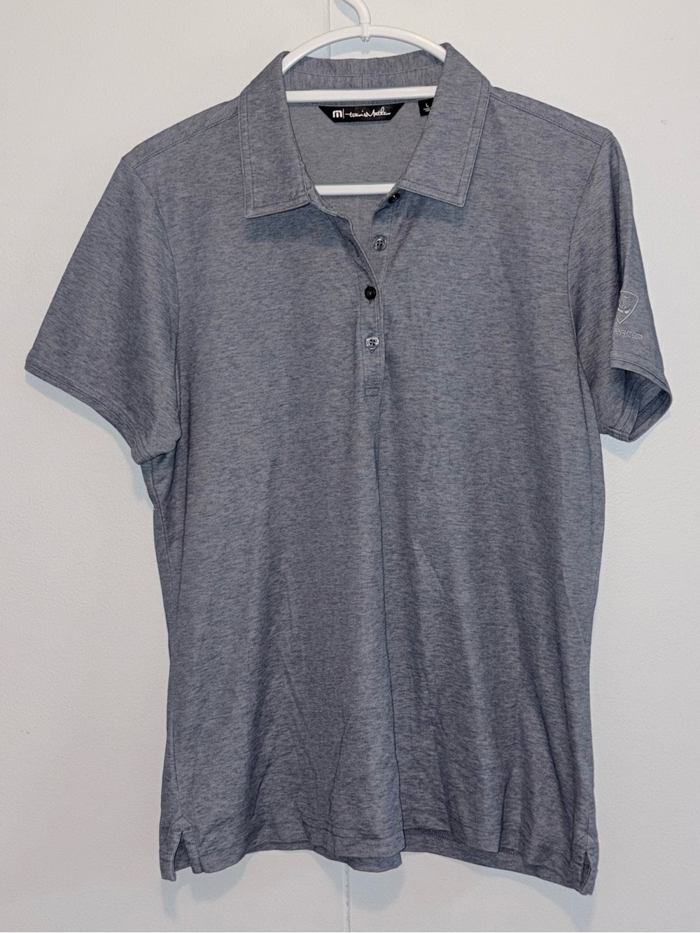 TravisMathew Gray Performance Golf Polo Women’s Large Athleisure